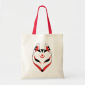 Japans keusune fox-masker tote bag (Voorkant)