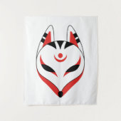 Japans keusune fox-masker wandkleed (Voorkant)