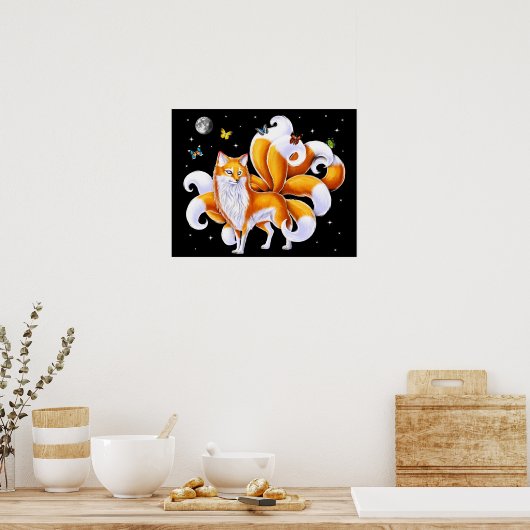 Japans keusune fox poster (Keuken)