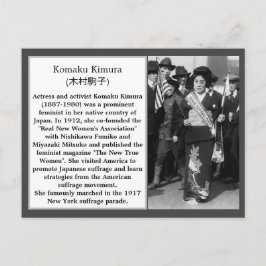 Japans kiesrecht Komaku Kimura Womens Rights Briefkaart