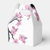 Japans Kimono Black en White Pink Sakura Bedankdoosjes (Voorkant Zijde)