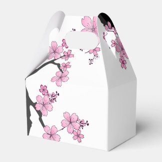 Japans Kimono Black en White Pink Sakura Bedankdoosjes