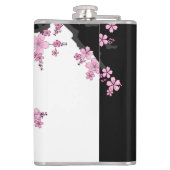 Japans Kimono Black en White Pink Sakura Heupfles (Achterkant)