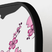 Japans Kimono Black en White Pink Sakura Pickleball Paddle (Links Detail)