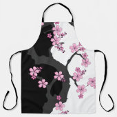 Japans Kimono Black en White Pink Sakura Schort (Voorkant)