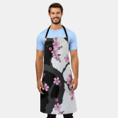 Japans Kimono Black en White Pink Sakura Schort (Gedragen)