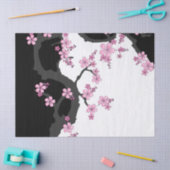 Japans Kimono Black en White Pink Sakura Tissuepapier (Craft)