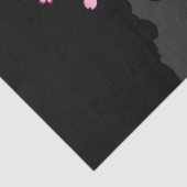 Japans Kimono Black en White Pink Sakura Tissuepapier (Detail)