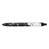 Japans Kimono Black en White Pink Sakura Zwarte Inkt Pen (Voorkant)