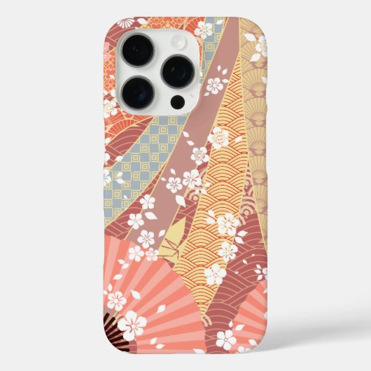 Japans Kimono Bloemenpatroon Case-Mate iPhone Case (Achterkant)