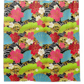 Japans Kimono Fabric gestileerd Shower-gordijn Douchegordijn (Voorkant)