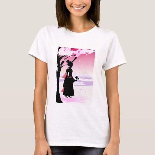 Japans Kimono Girl T-shirt (Voorkant)
