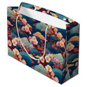 Japans Kimono-model Gift tas Groot Cadeauzakje (Achterkant Gekanteld)