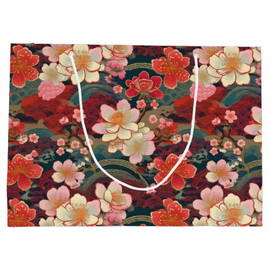 Japans Kimono-model Gift tas Groot Cadeauzakje (Achterkant)