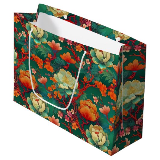 Japans Kimono-model Gift tas Groot Cadeauzakje (Voorkant Gekanteld)