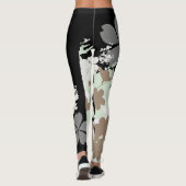 Japans Kimono Patern B Leggins Black Leggings (Achterkant)