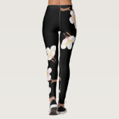 Japans Kimono Patern C Leggins Black Leggings (Achterkant)