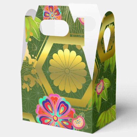 Japans Kimono-patroon cadeaudoos Bedankdoosjes (Geopend)