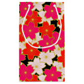 Japans Kimono-patroon Gift bag SAKURA Maneki Nek Klein Cadeauzakje (Achterkant)