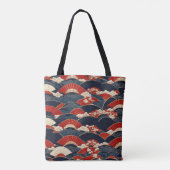 Japans kimono patroon herhalen tote bag (Achterkant)