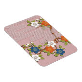 Japans kimono-patroon - nevel en kersenbloesems magneet (Rechterzijde)