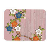 Japans kimono-patroon - nevel en kersenbloesems magneet (Horizontaal)