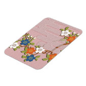 Japans kimono-patroon - nevel en kersenbloesems magneet (Linkerzijde)