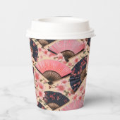 Japans Kimono-patroon Papieren Bekers (Achterkant)