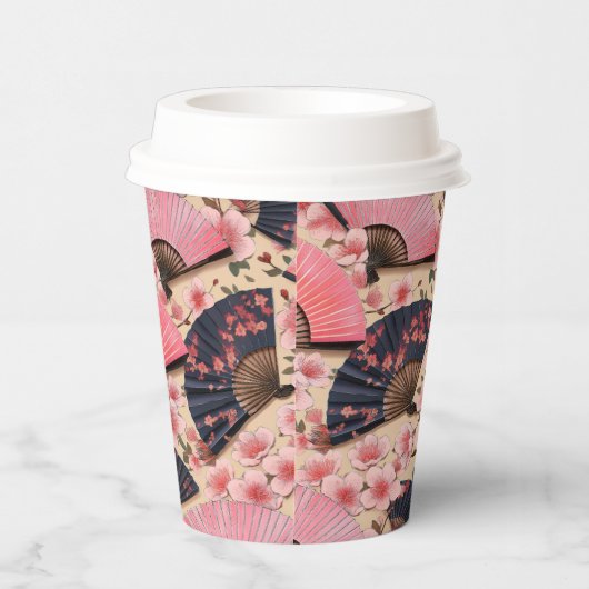 Japans Kimono-patroon Papieren Bekers (Rechts)