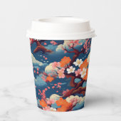 Japans Kimono-patroon Papieren Bekers (Achterkant)