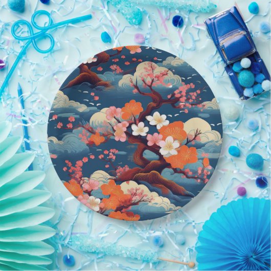 Japans Kimono-patroon Papieren Bordje (Feest)