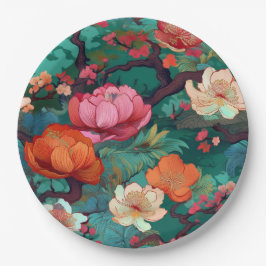 Japans Kimono-patroon Papieren Bordje