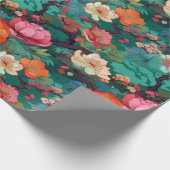 Japans Kimono Sakura en pioen Cadeaupapier (Hoek)