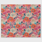 Japans Kimono stof gestileerd wrap Wrapping Paper Cadeaupapier (Vlak)