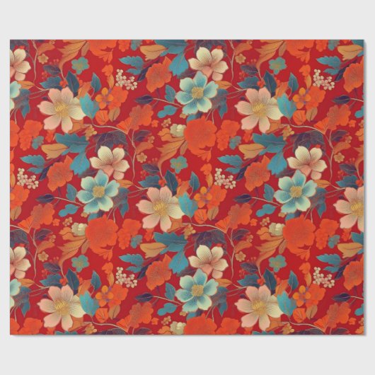 Japans Kimono stof gestileerd wrap Wrapping Paper Cadeaupapier (Vlak)