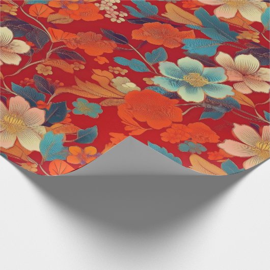Japans Kimono stof gestileerd wrap Wrapping Paper Cadeaupapier (Hoek)