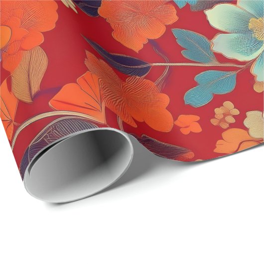 Japans Kimono stof gestileerd wrap Wrapping Paper Cadeaupapier (Rol Hoek)
