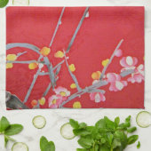 Japans KIMONO textiel, Blauwvogel Theedoek (Gevouwen)
