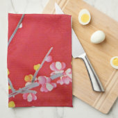 Japans KIMONO textiel, Blauwvogel Theedoek (Quarter Fold)