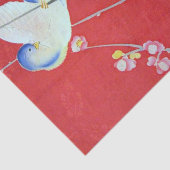 Japans KIMONO textiel, Blauwvogel Tissuepapier (Detail)