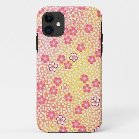 Japans KIMONO textiel, Cherry Blossom Pattern Case-Mate iPhone Case (Achterkant)