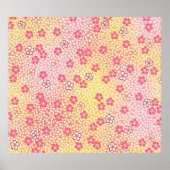 Japans KIMONO textiel, Cherry Blossom Pattern Poster (Voorkant)
