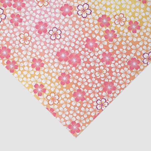 Japans KIMONO textiel, Cherry Blossom Pattern Tissuepapier (Detail)