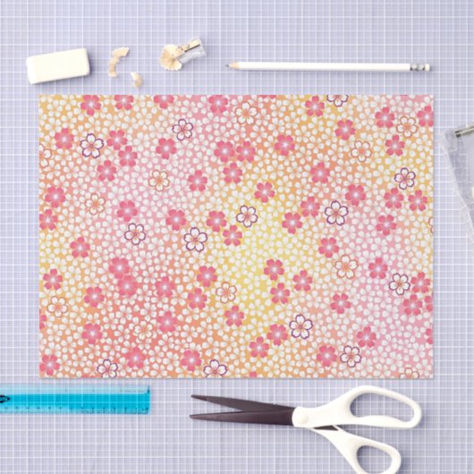 Japans KIMONO textiel, Cherry Blossom Pattern Tissuepapier (Craft)