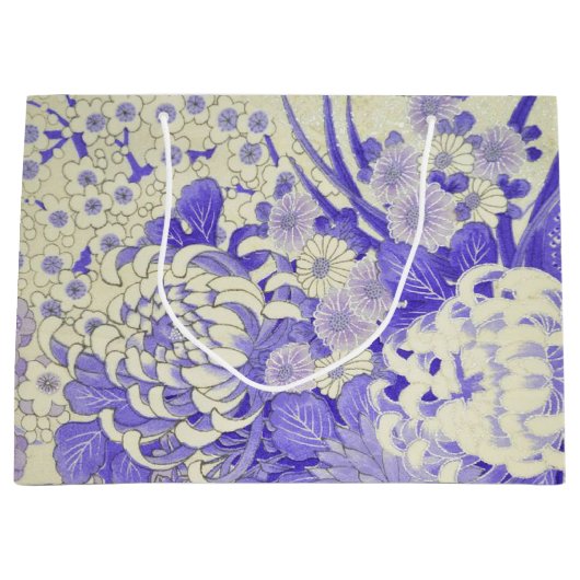 Japans KIMONO textiel, chrysanthemum Groot Cadeauzakje (Voorkant)