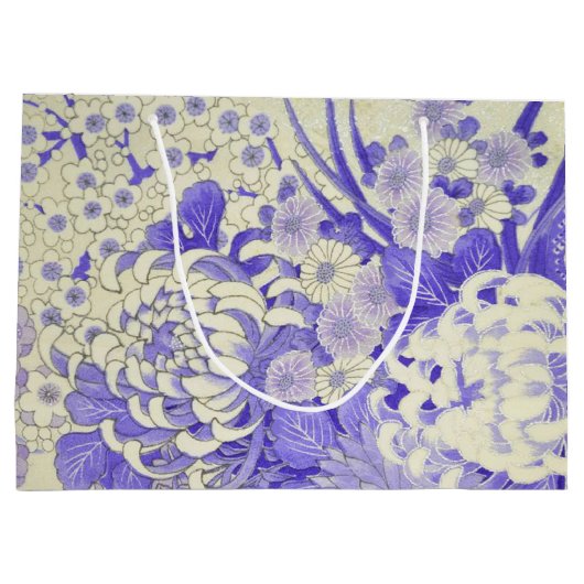 Japans KIMONO textiel, chrysanthemum Groot Cadeauzakje (Achterkant)