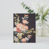 Japans KIMONO textiel, flessenpatroon Briefkaart (Staand voorkant)