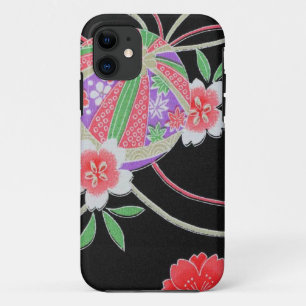 Japans KIMONO textiel, flessenpatroon iPhone 11 Hoesje