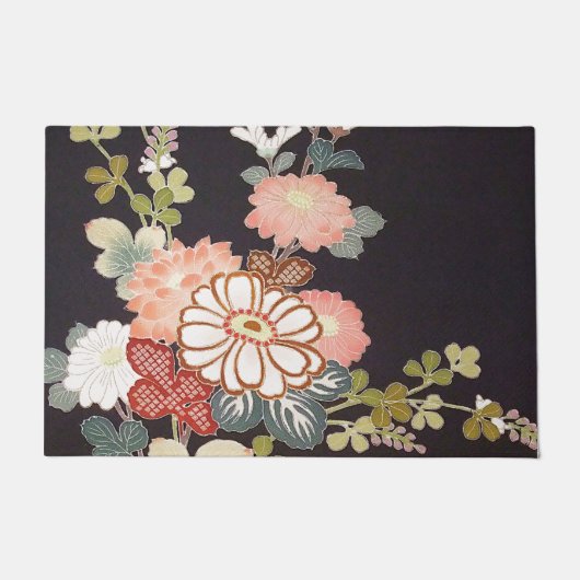Japans KIMONO textiel, flessenpatroon Deurmat (Voorkant)