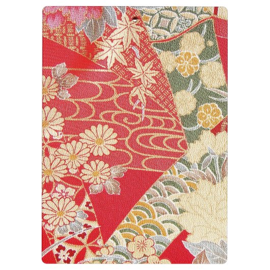 Japans KIMONO textiel, flessenpatroon Klembord (Achterkant)